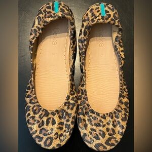Tieks leopard print flats
